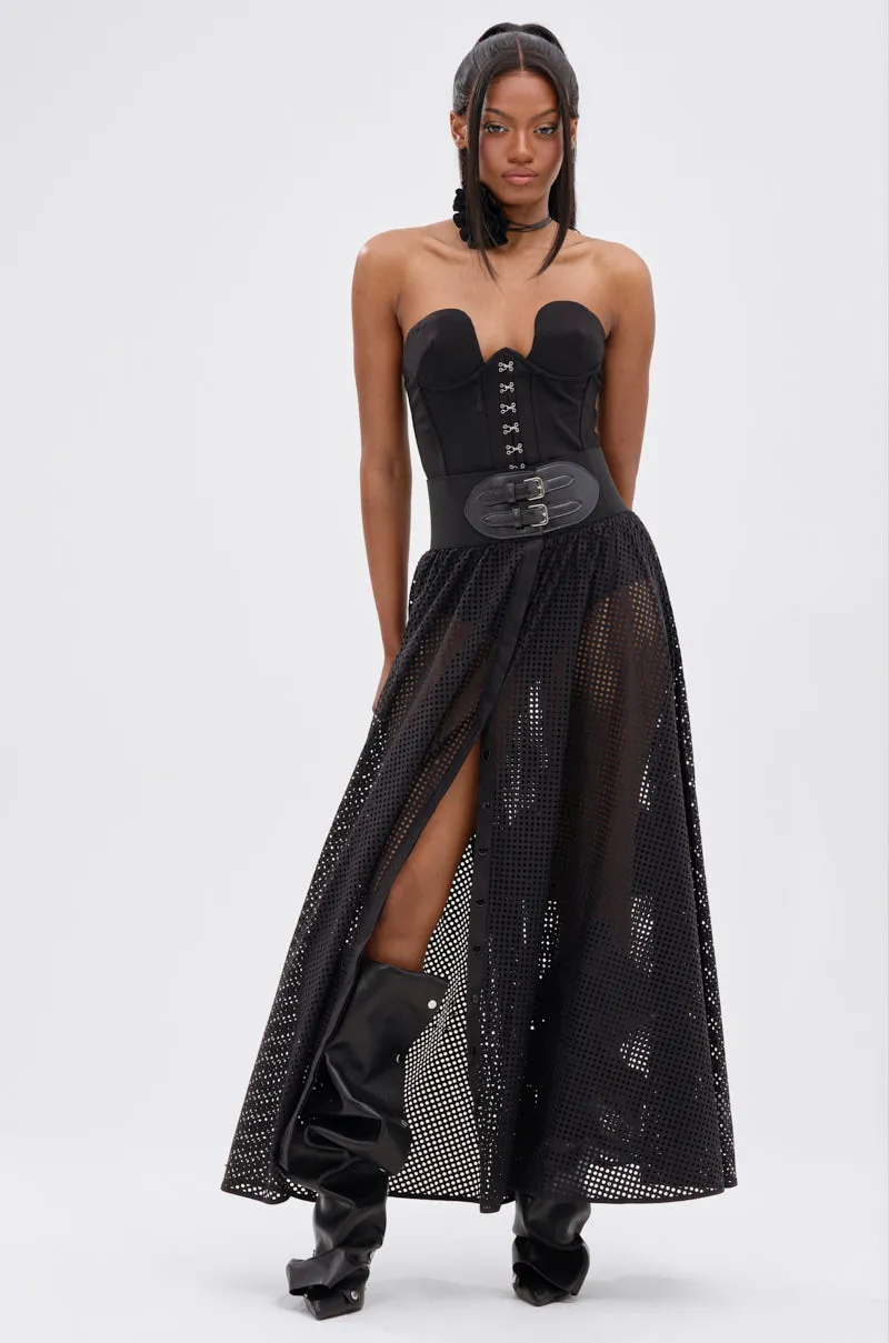 NICOLE BELTED MAXI SKIRT