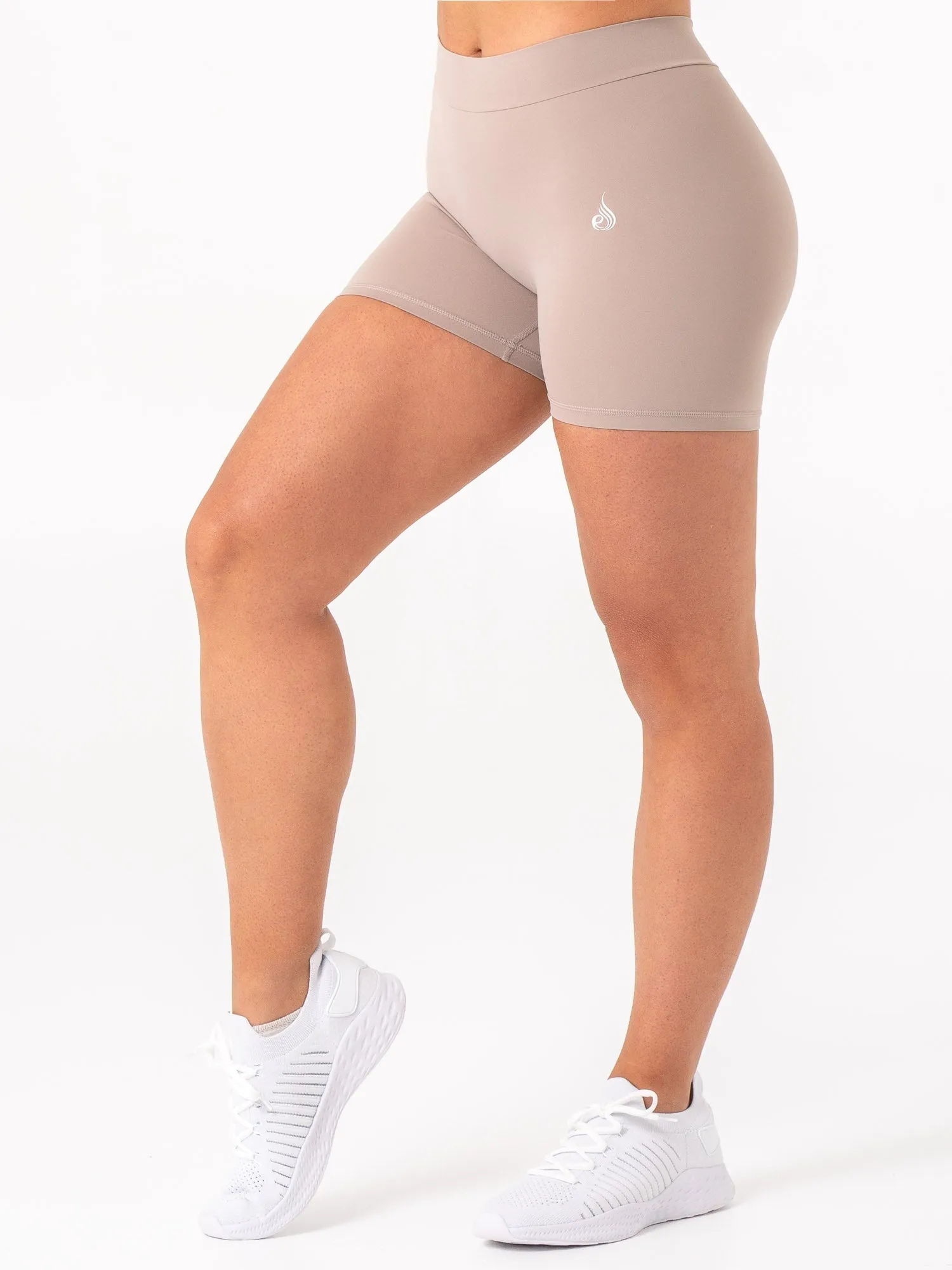 NKD V Scrunch Shorts - Taupe
