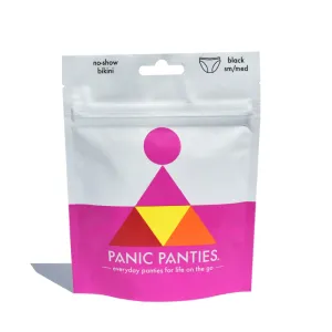 No-Show Bikini LG/XL (12-16) by Panic Panties | Black