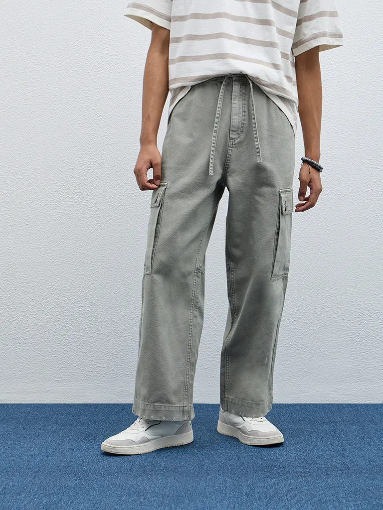 Nuon Sage Cargo-Style Relaxed-Fit Mid-Rise Jeans