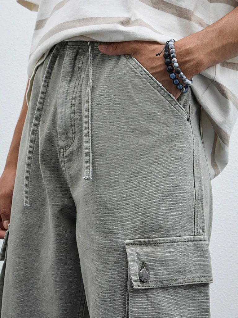 Nuon Sage Cargo-Style Relaxed-Fit Mid-Rise Jeans