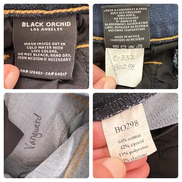 NWT Black Orchid Women’s Noah Ankle Fray Skinny Jeans in Whip It Size 26