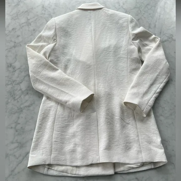 NWT Express Textured Double Breasted Boyfriend Blazer Sz XS