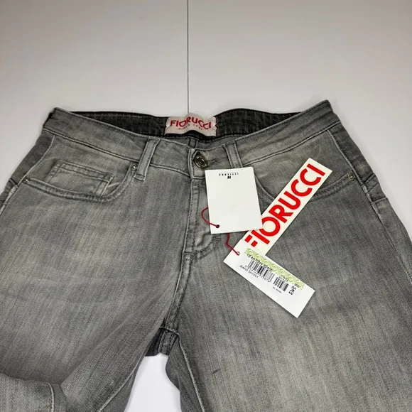 NWT Fiorucci Gray Skinny Jeans Size 26 Made in Tunisia