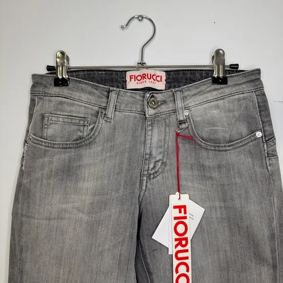 NWT Fiorucci Gray Skinny Jeans Size 26 Made in Tunisia