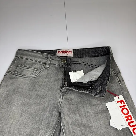 NWT Fiorucci Gray Skinny Jeans Size 26 Made in Tunisia