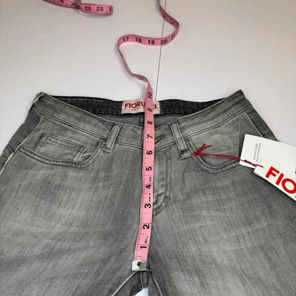NWT Fiorucci Gray Skinny Jeans Size 26 Made in Tunisia