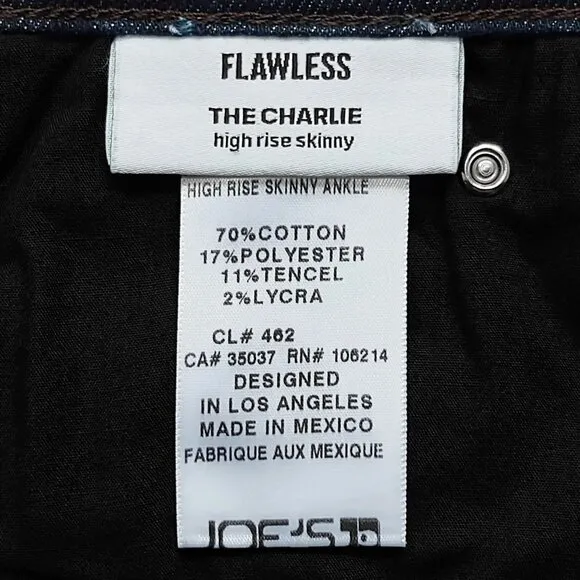 NWT JOE'S JEANS Charlie High Rise Skinny Ankle 24