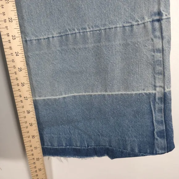 NWT Juicy Couture LUNITA St JC513-WOLGLIGHT WASH Cargo Jeans Frayed Hem Size 24