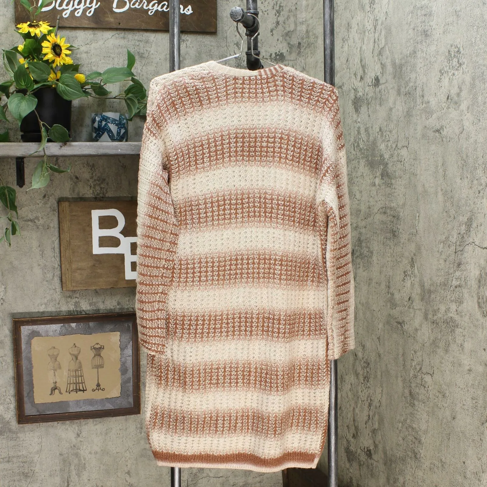 NWT Knox Rose Women's Striped Long Sleeve Cardigan. JRS40816P8 Small