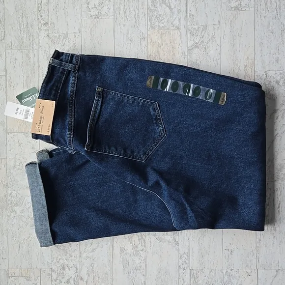 NWT L.L. Bean Boyfriend SIZE 16 High Rise Blue Women's Jeans