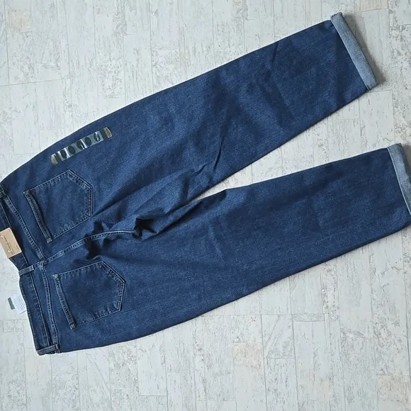 NWT L.L. Bean Boyfriend SIZE 16 High Rise Blue Women's Jeans