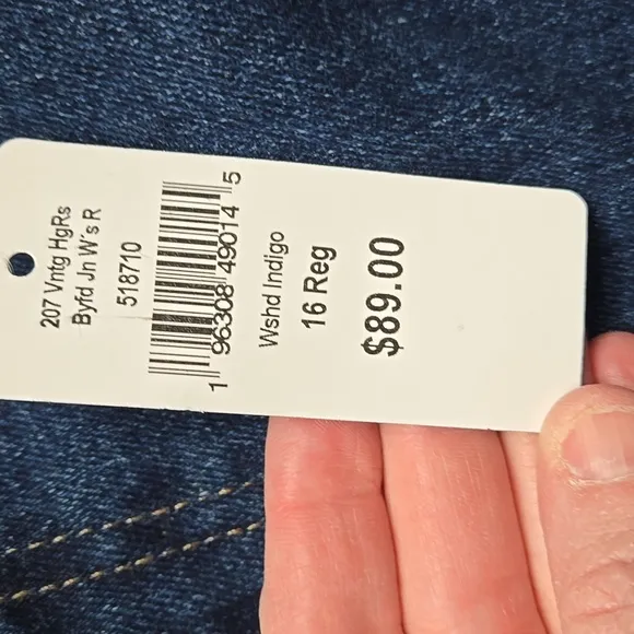 NWT L.L. Bean Boyfriend SIZE 16 High Rise Blue Women's Jeans