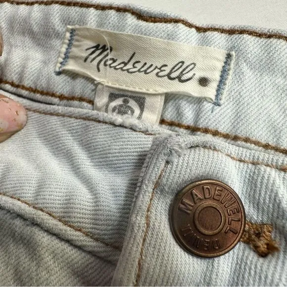 NWT Madewell The Perfect Vintage Wide-Leg Crop Jean Blue Light Wash Womens 28W