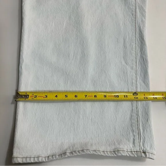 NWT Madewell The Perfect Vintage Wide-Leg Crop Jean Blue Light Wash Womens 28W