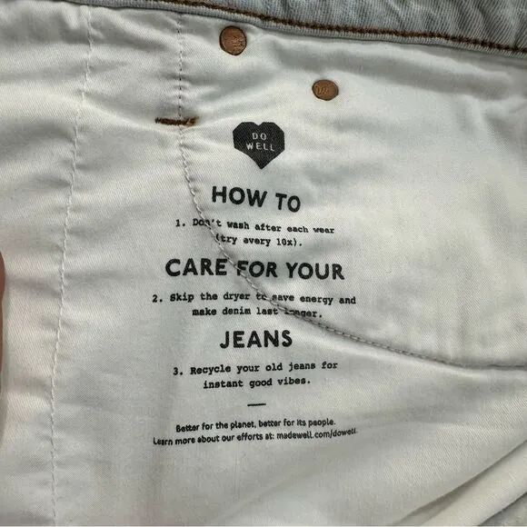 NWT Madewell The Perfect Vintage Wide-Leg Crop Jean Blue Light Wash Womens 28W