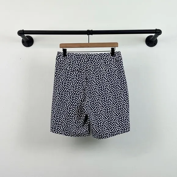 NWT Spanx Sunshine Shorts, 10&quot; Bermuda in Navy Painted Dots