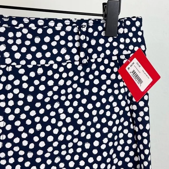 NWT Spanx Sunshine Shorts, 10&quot; Bermuda in Navy Painted Dots