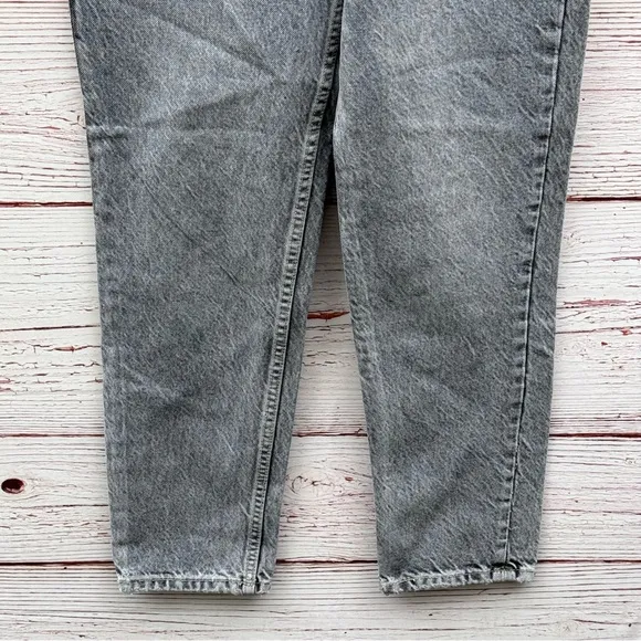 NWT Zara High Waist Mom Jeans in Anthracite Gray Sz 2