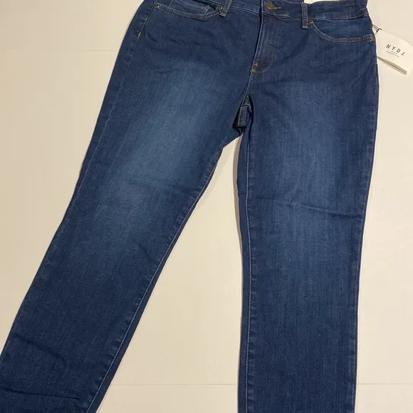 NYDJ SZ 10 Medium Wash Blue Skinny Denim Jeans New D31