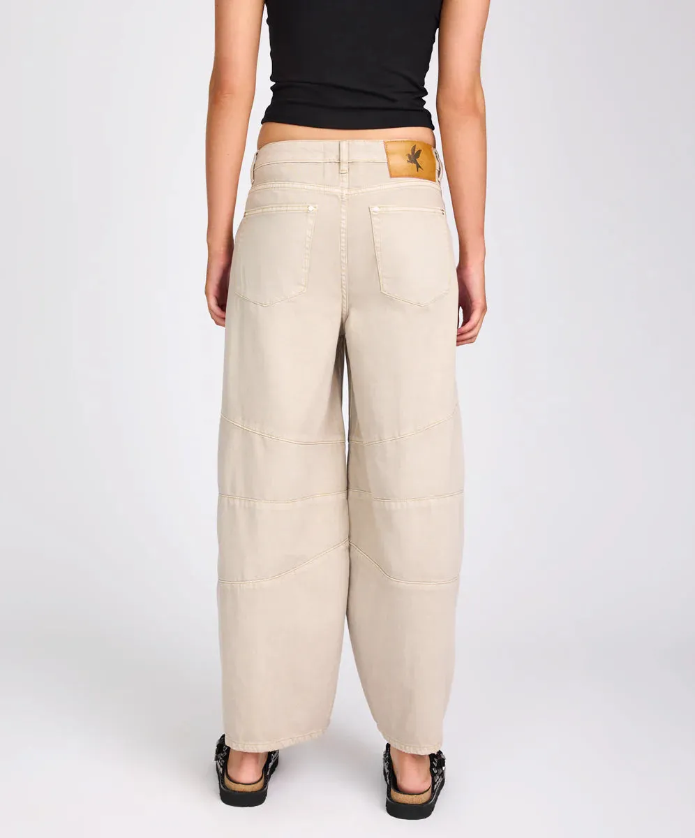 ONE TEASPOON DOVE BARREL MID WAIST JEAN STONE