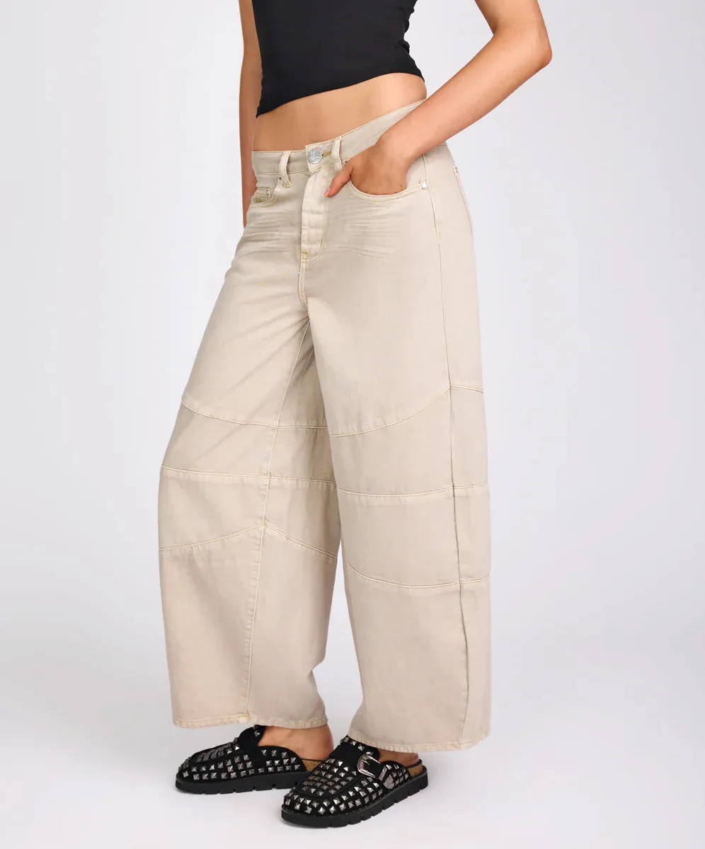 ONE TEASPOON DOVE BARREL MID WAIST JEAN STONE