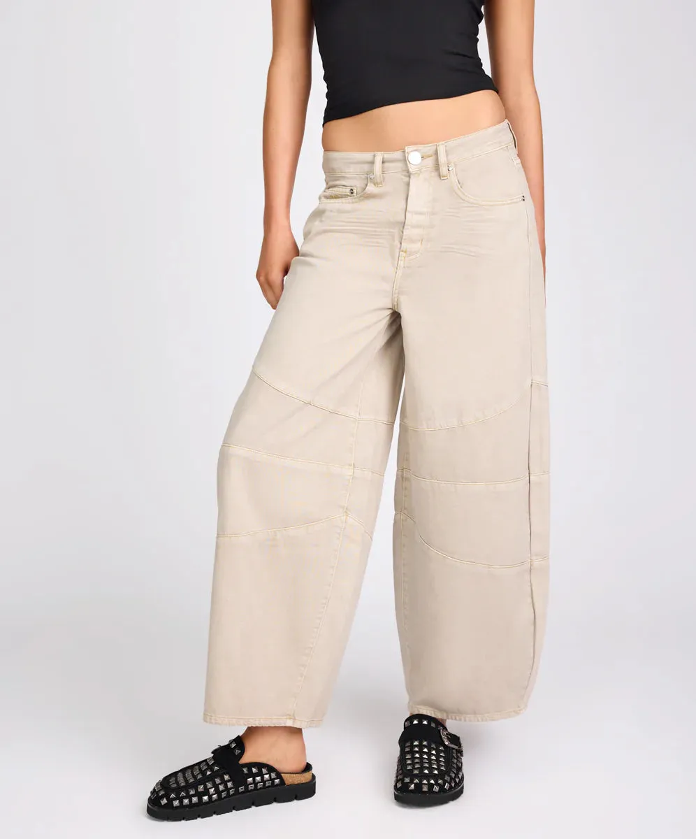 ONE TEASPOON DOVE BARREL MID WAIST JEAN STONE