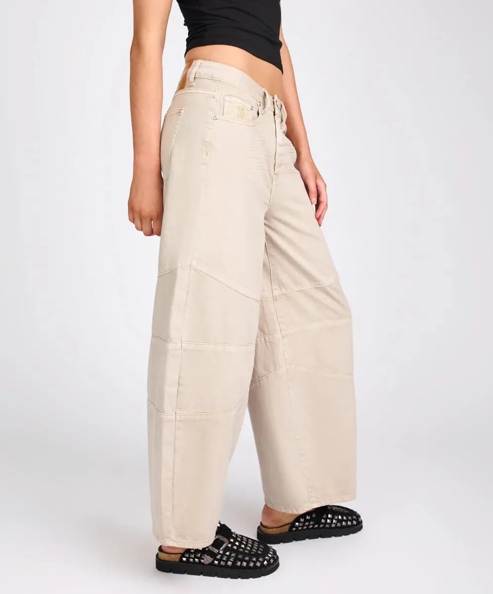 ONE TEASPOON DOVE BARREL MID WAIST JEAN STONE
