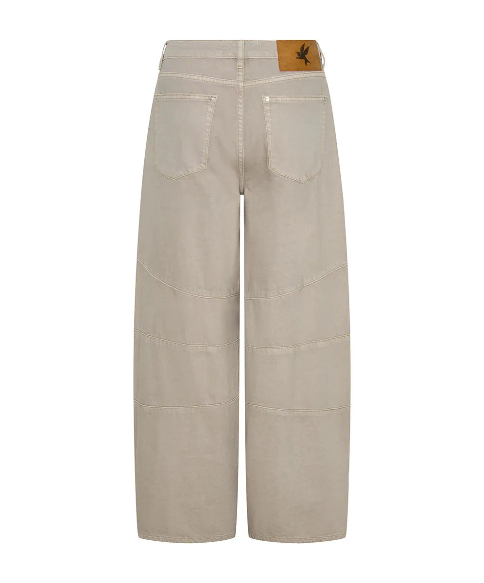 ONE TEASPOON DOVE BARREL MID WAIST JEAN STONE