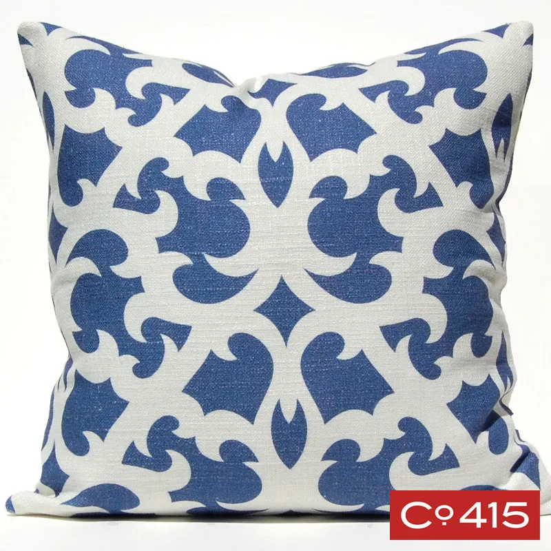Open Trellis Pillow - Periwinkle