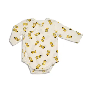 Organic Cotton Kimono Onesie (Honey Bear Print)