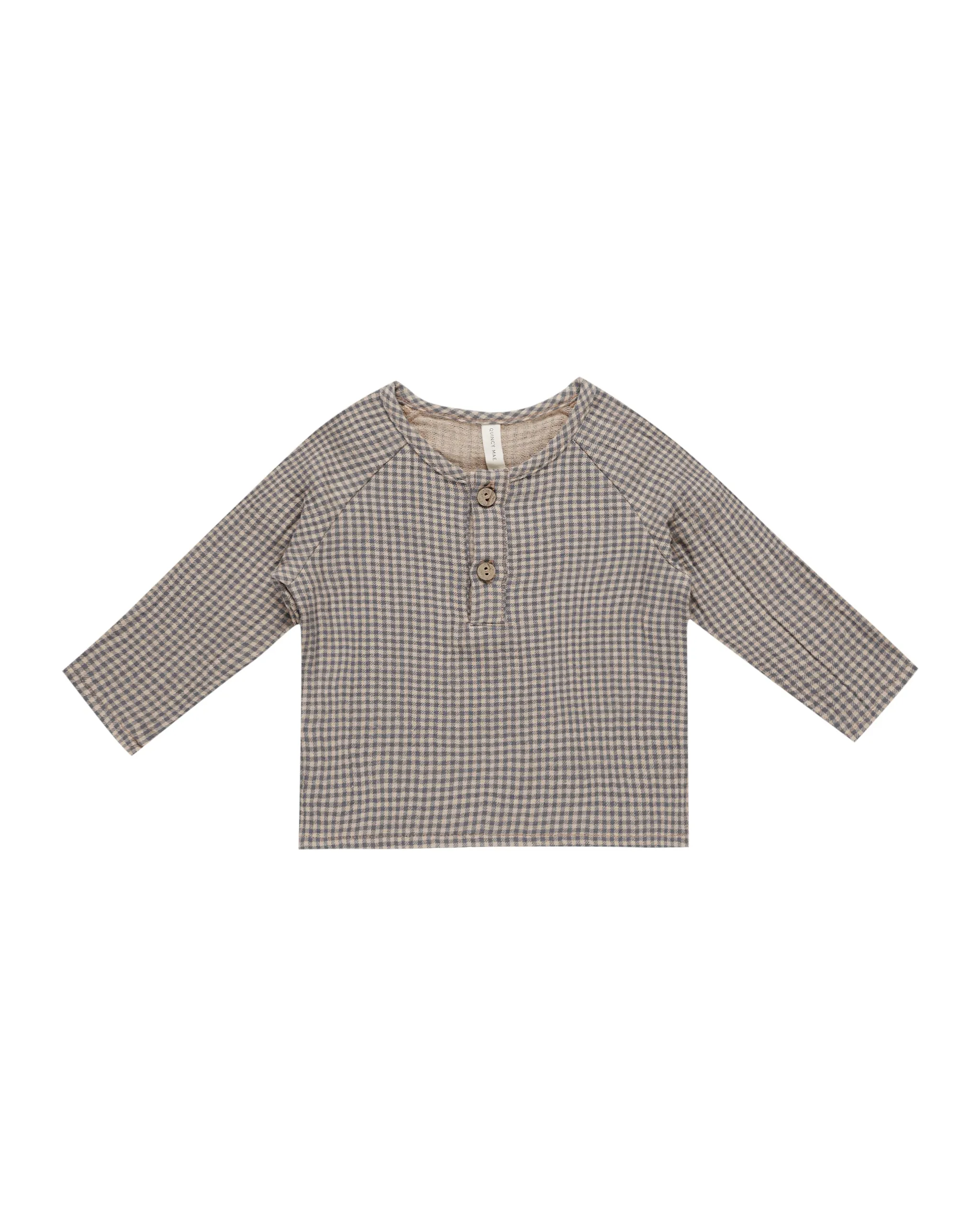 ORGANIC Zion Shirt || Indigo Gingham