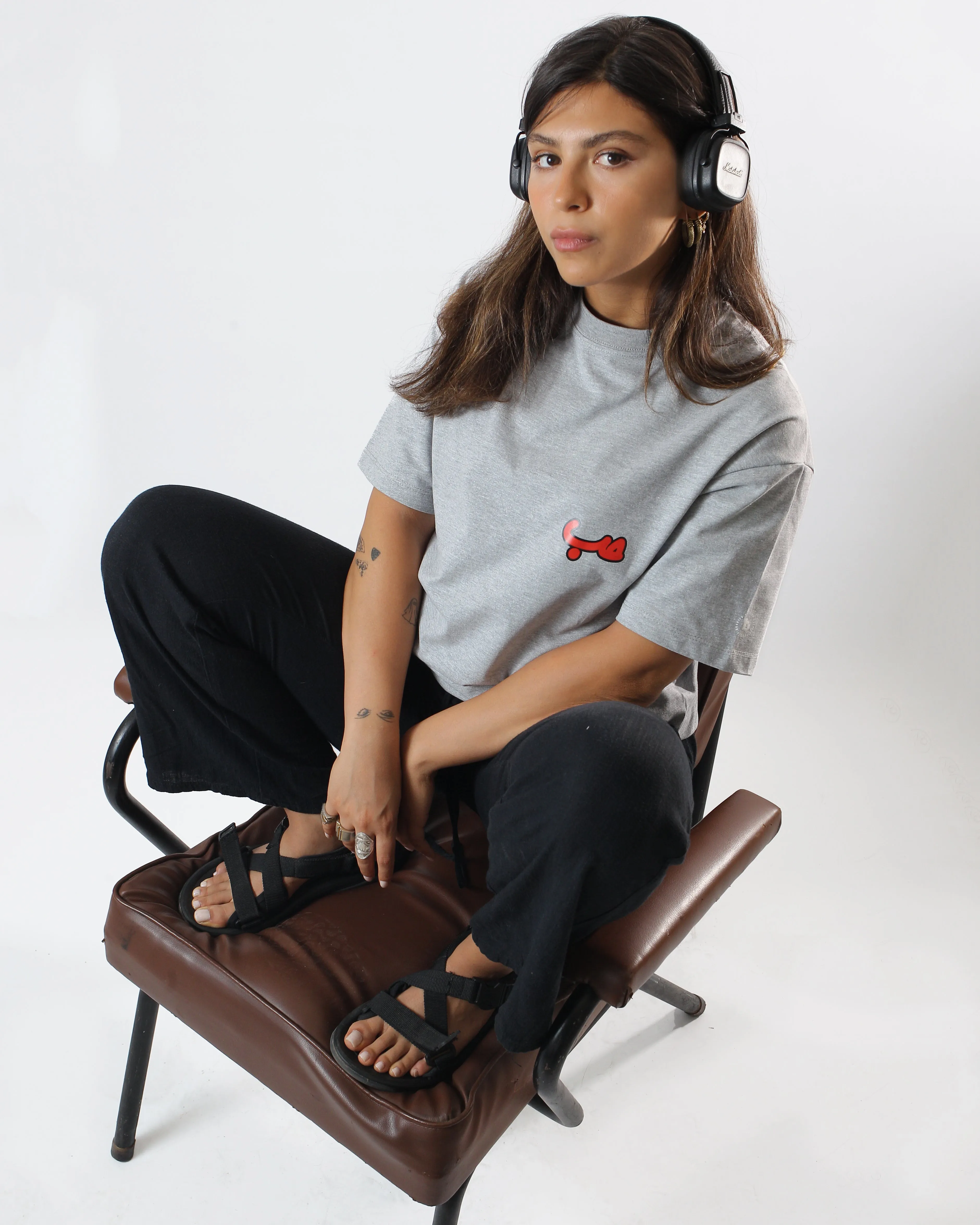 Oversized Grey T-Shirt Hobb حب