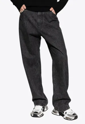Oversized High-Waist Denim Pants