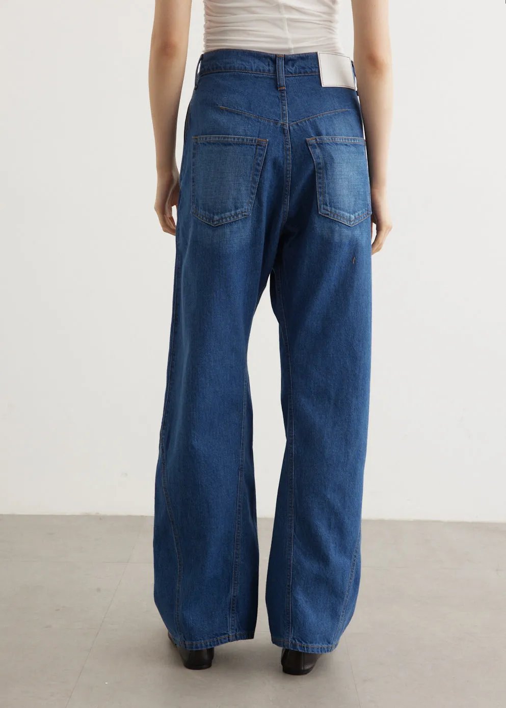 Oversized Panel Jeans