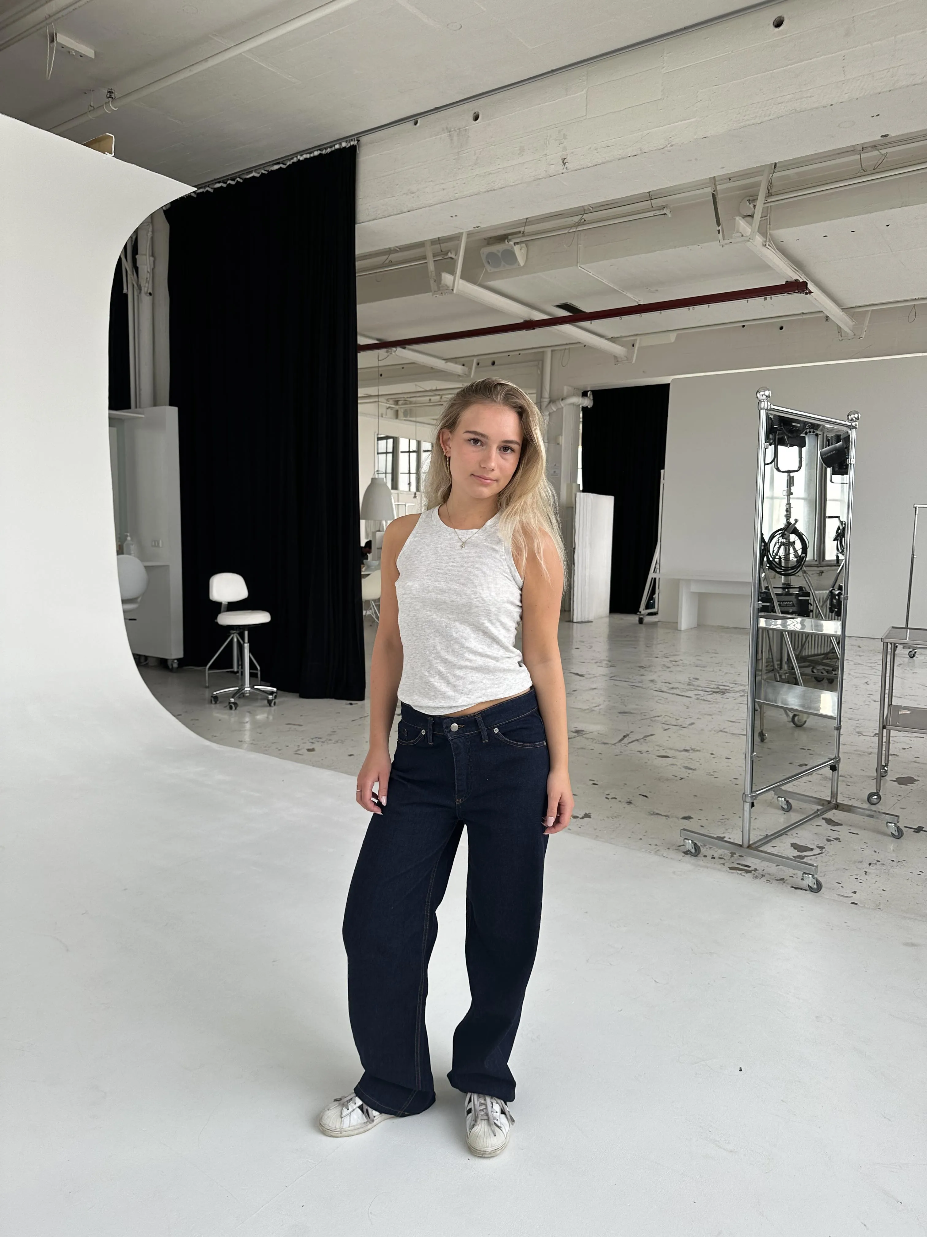 Oversized stjerne jeans - Guld stjerner