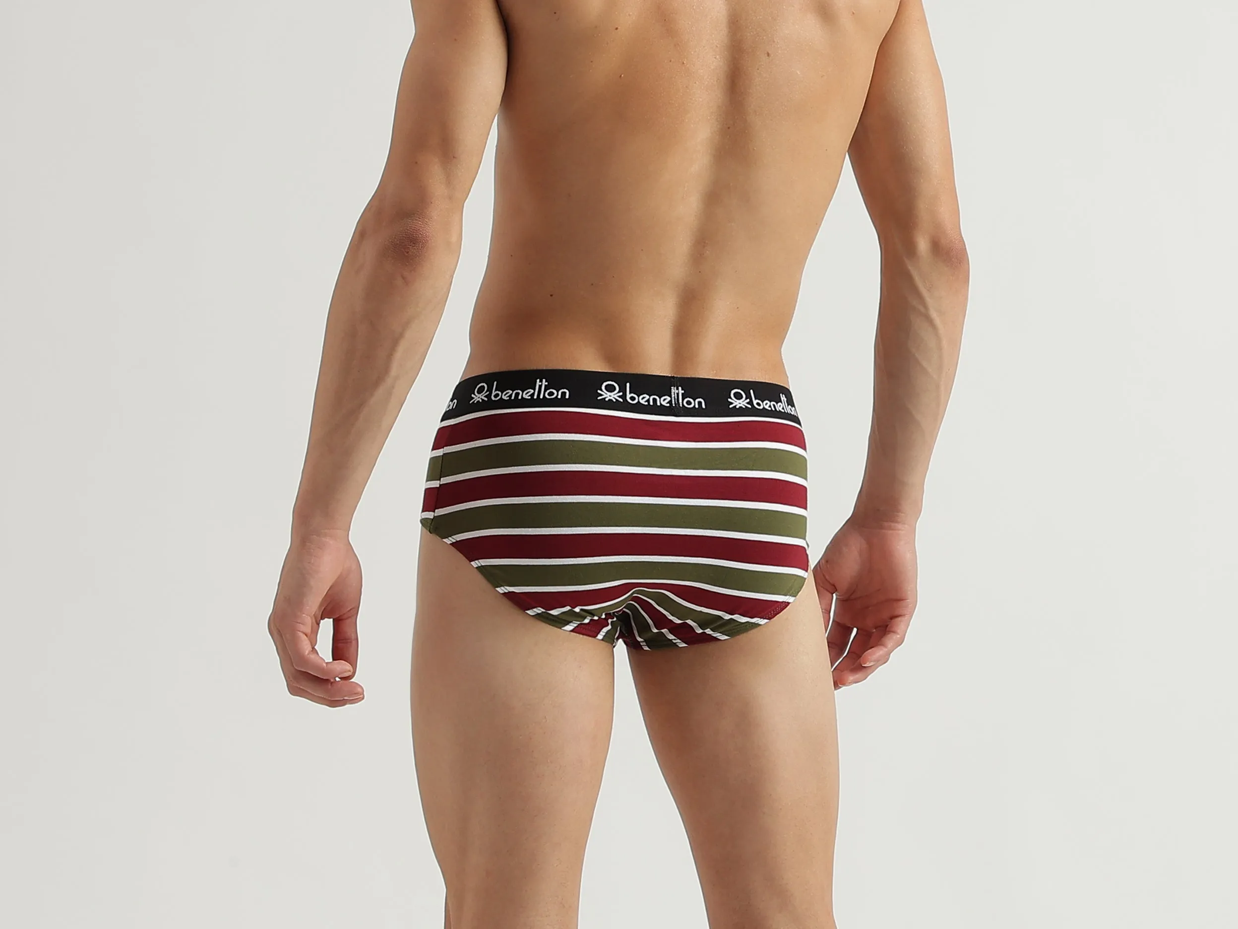 Pack of 2 Striped Low Rise Briefs