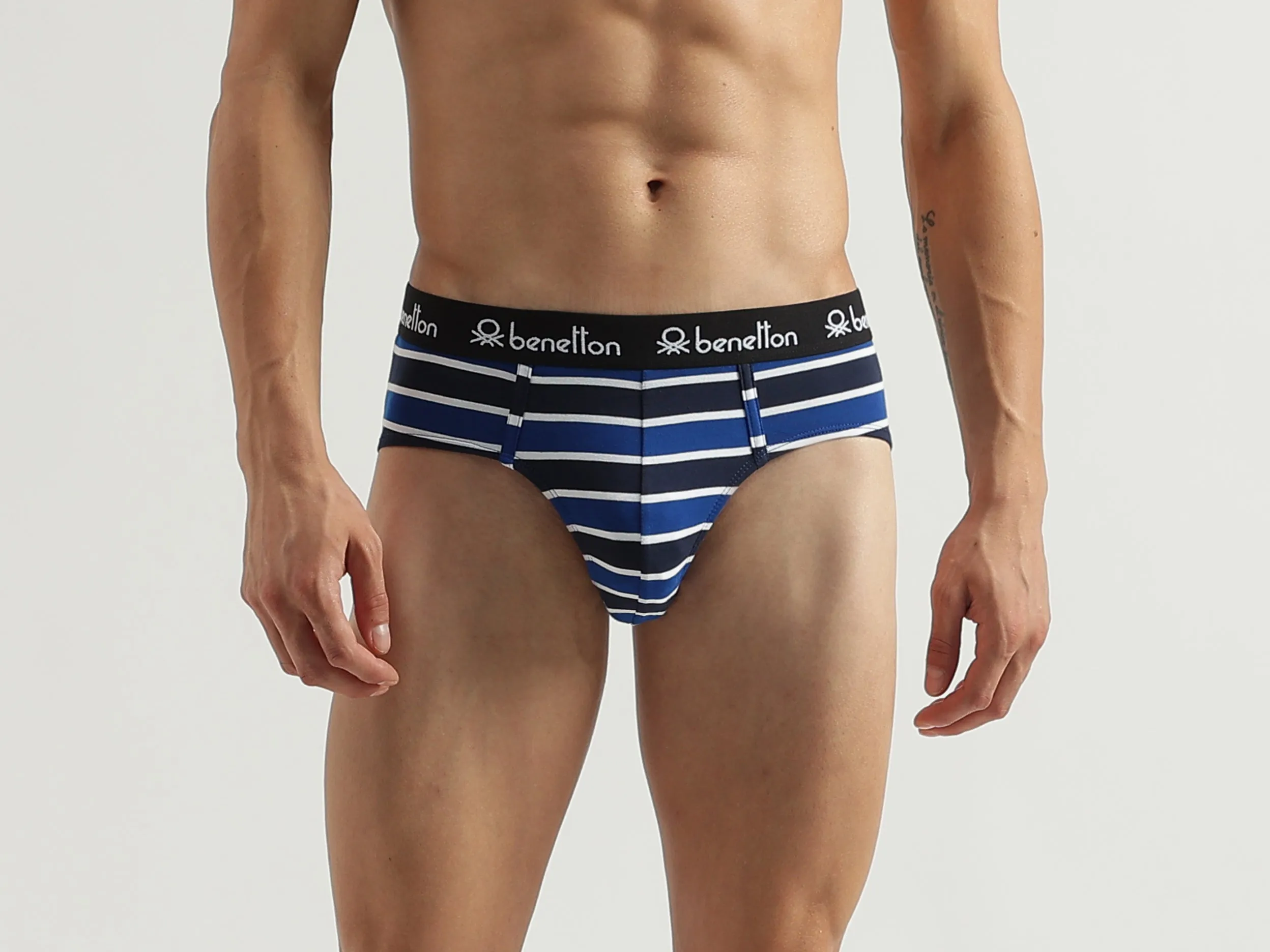 Pack of 2 Striped Low Rise Briefs