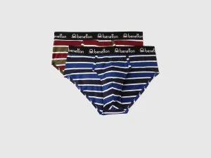 Pack of 2 Striped Low Rise Briefs