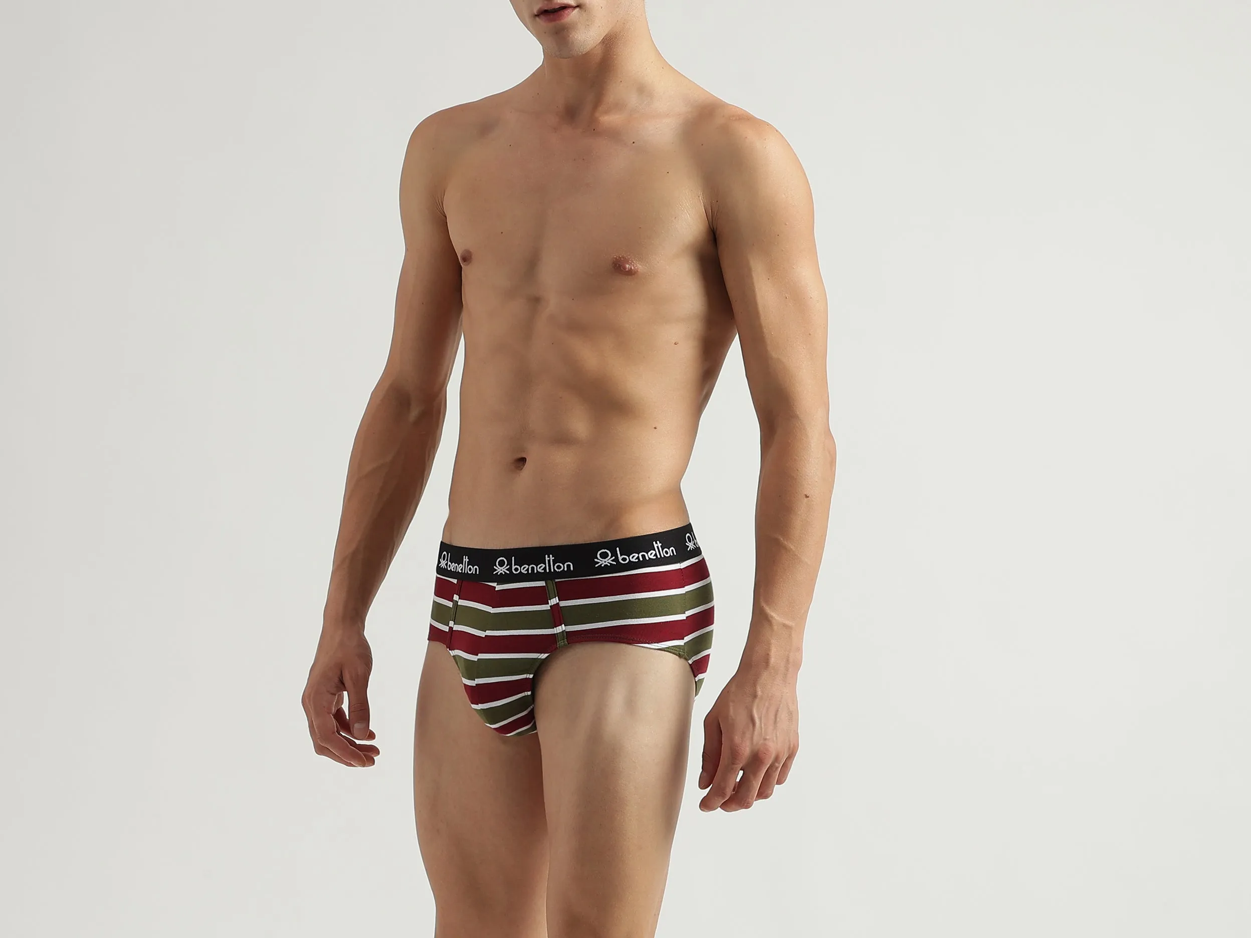 Pack of 2 Striped Low Rise Briefs