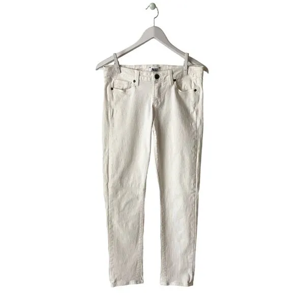 Paige White Skyline Ankle Peg Jeans Size 28