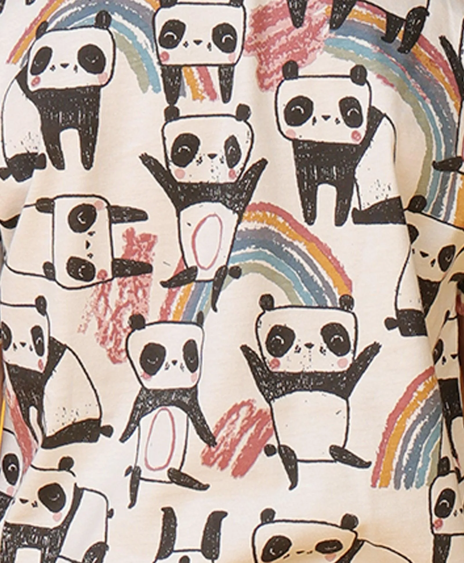 PANDA SHORT SLEEVE PYJAMA SET - WHITE