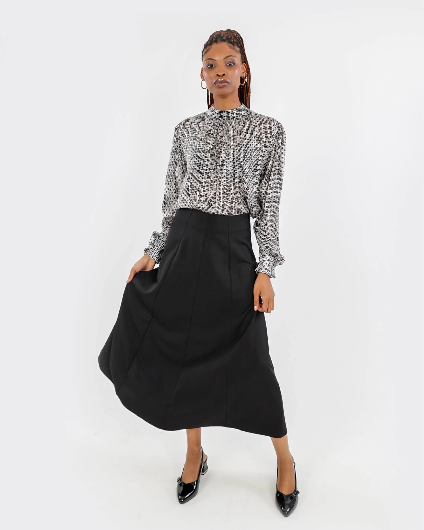 Panelled Midi Skirt