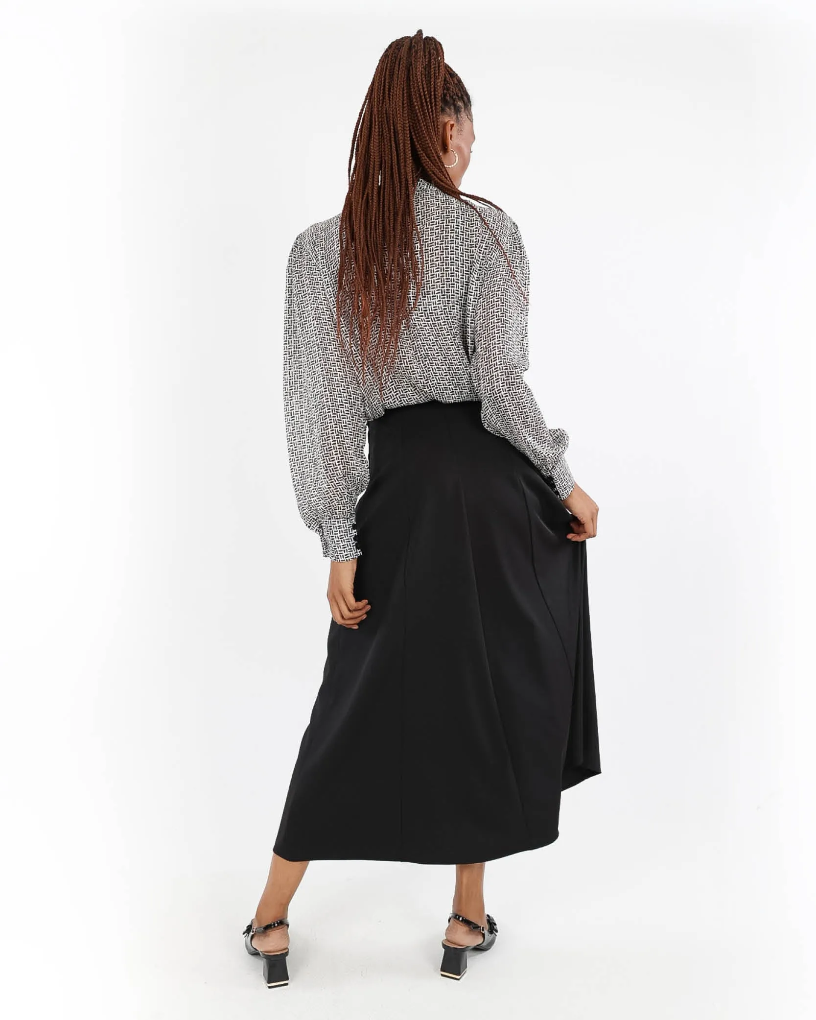 Panelled Midi Skirt