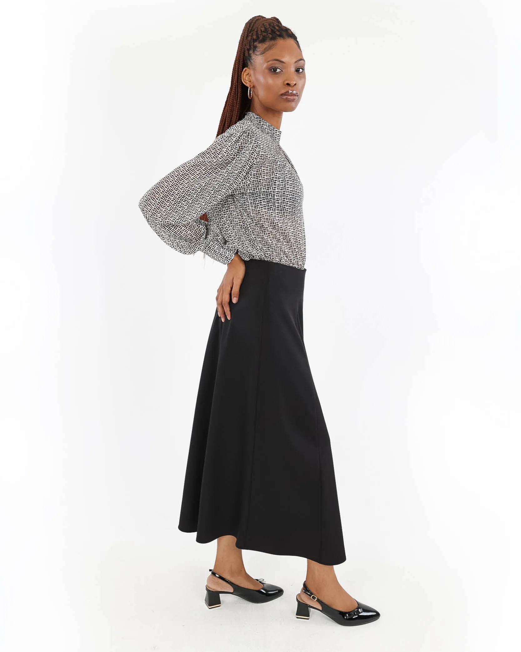 Panelled Midi Skirt
