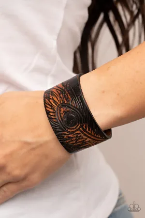 Paparazzi Positively Peacock - Black Wrap Bracelet