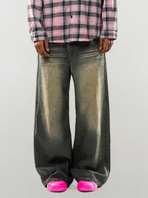 Paper Straight Lime Oversized Jeans