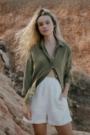Paperbag Shorts Natural White