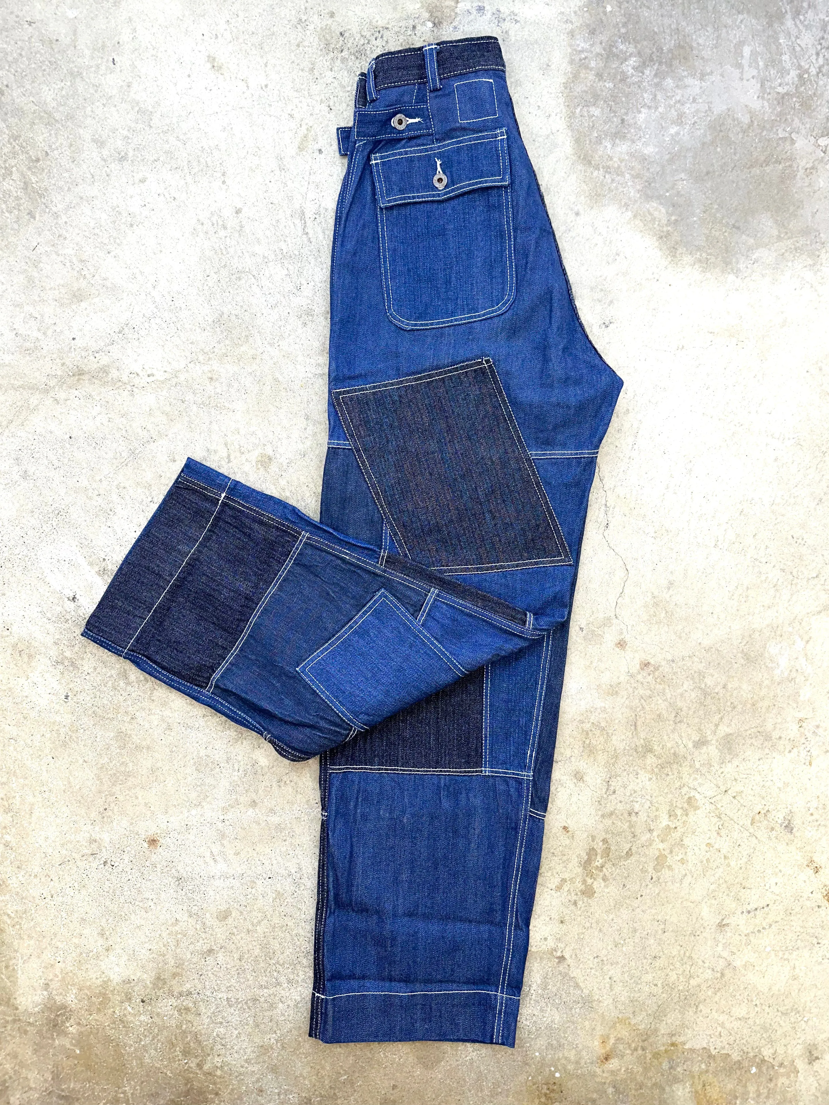 Patchwork Freedom Flight Denim Trousers