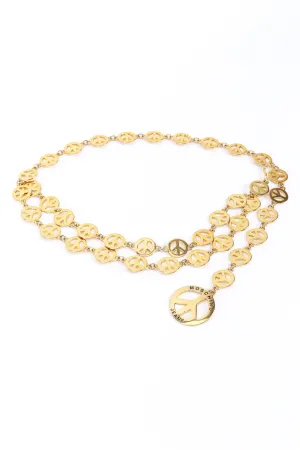 Peace Sign Draped Chain Belt II